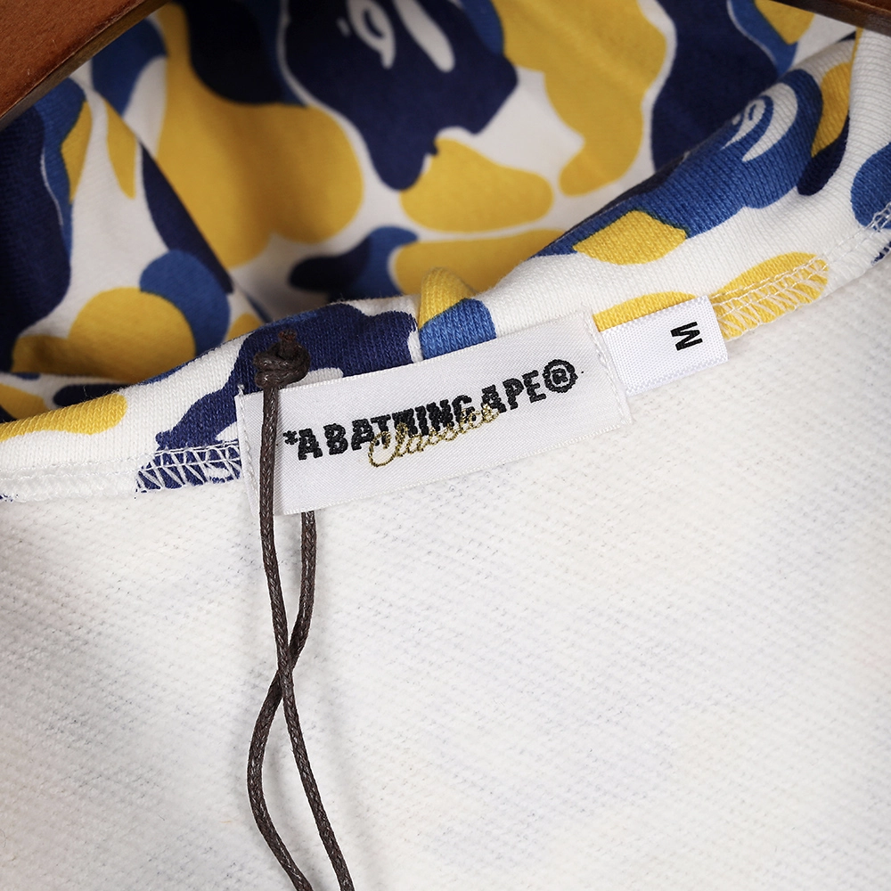 bape shark full zip hoodie (green / yellow)
