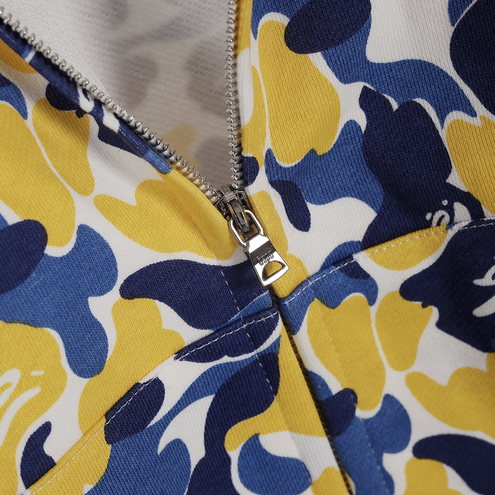 bape shark full zip hoodie (green / yellow)