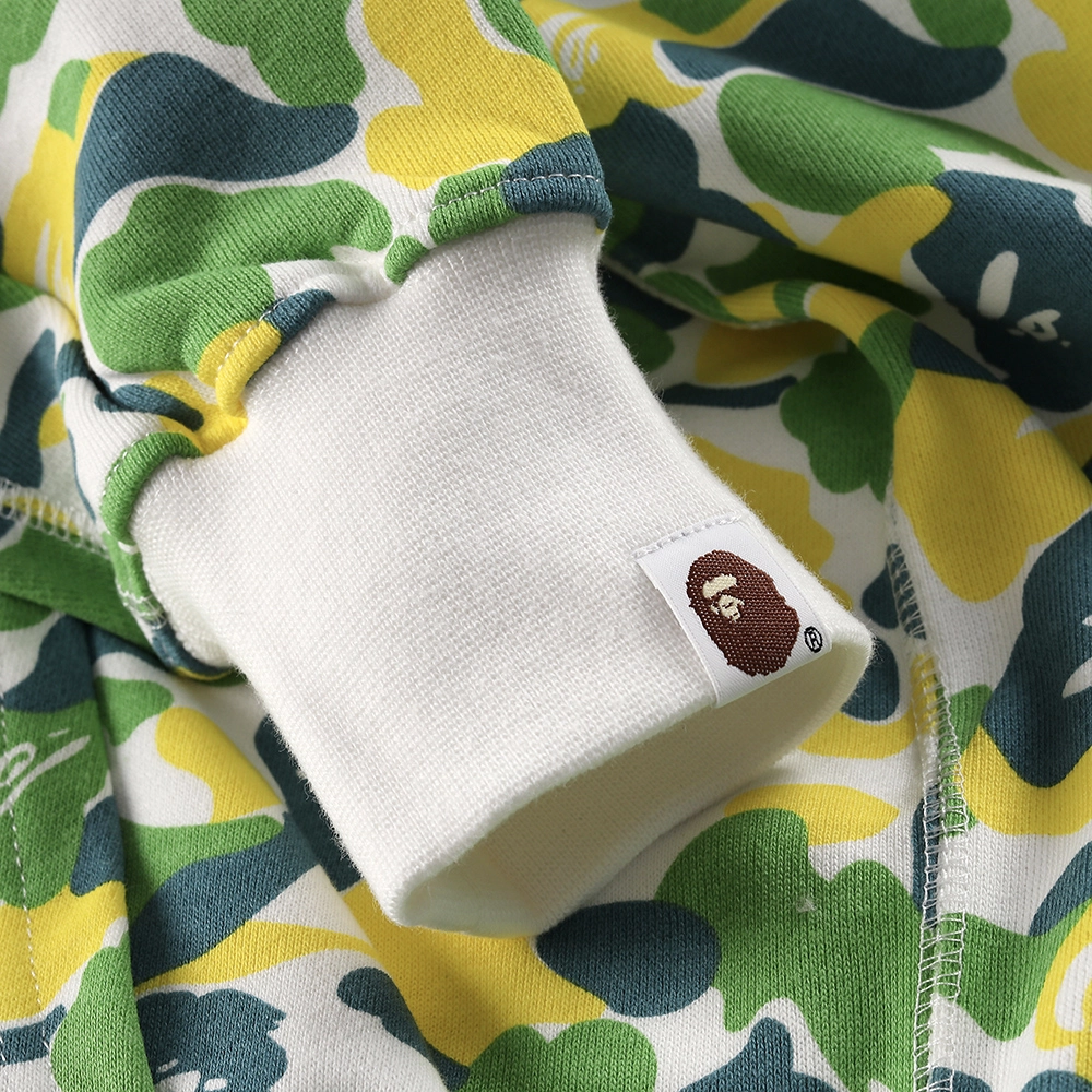 bape shark full zip hoodie (green / yellow)