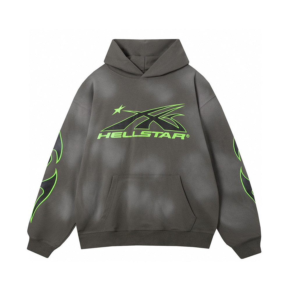 H*lst*r starry night hoodie camouflage gray