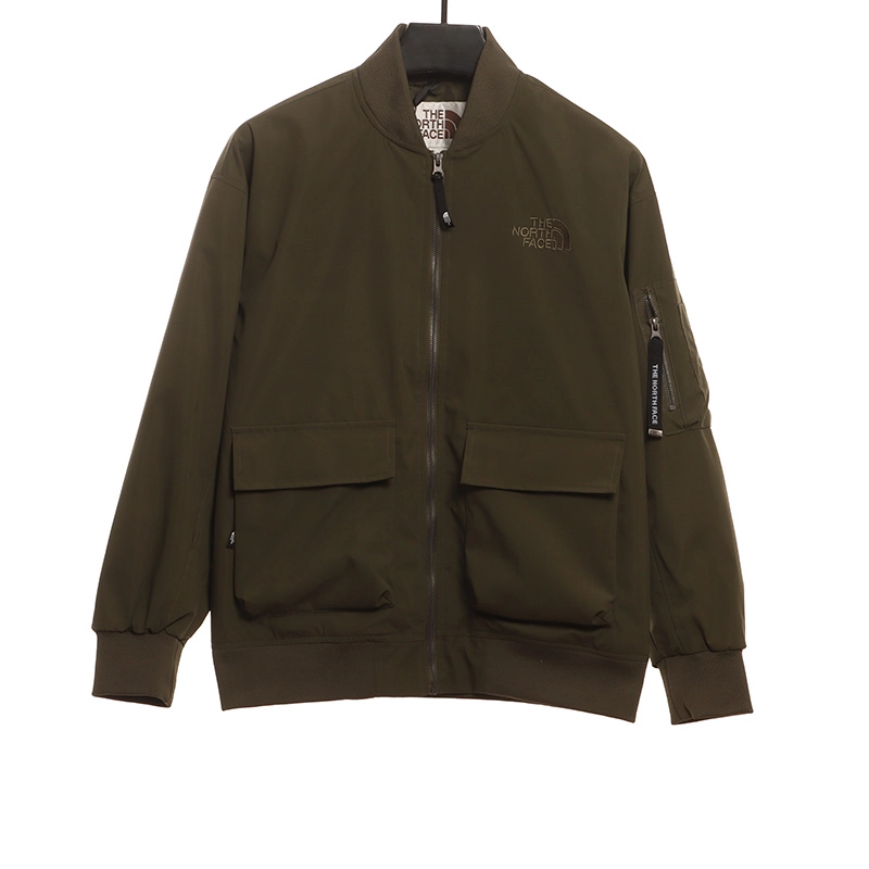 the n0*h F**e solid color zipper functional outdoor jacket reps